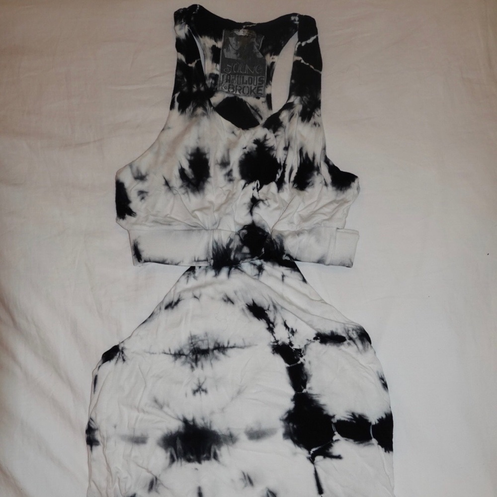 Young Fabulous &Broke Tie Dye Cut Out Short Dress